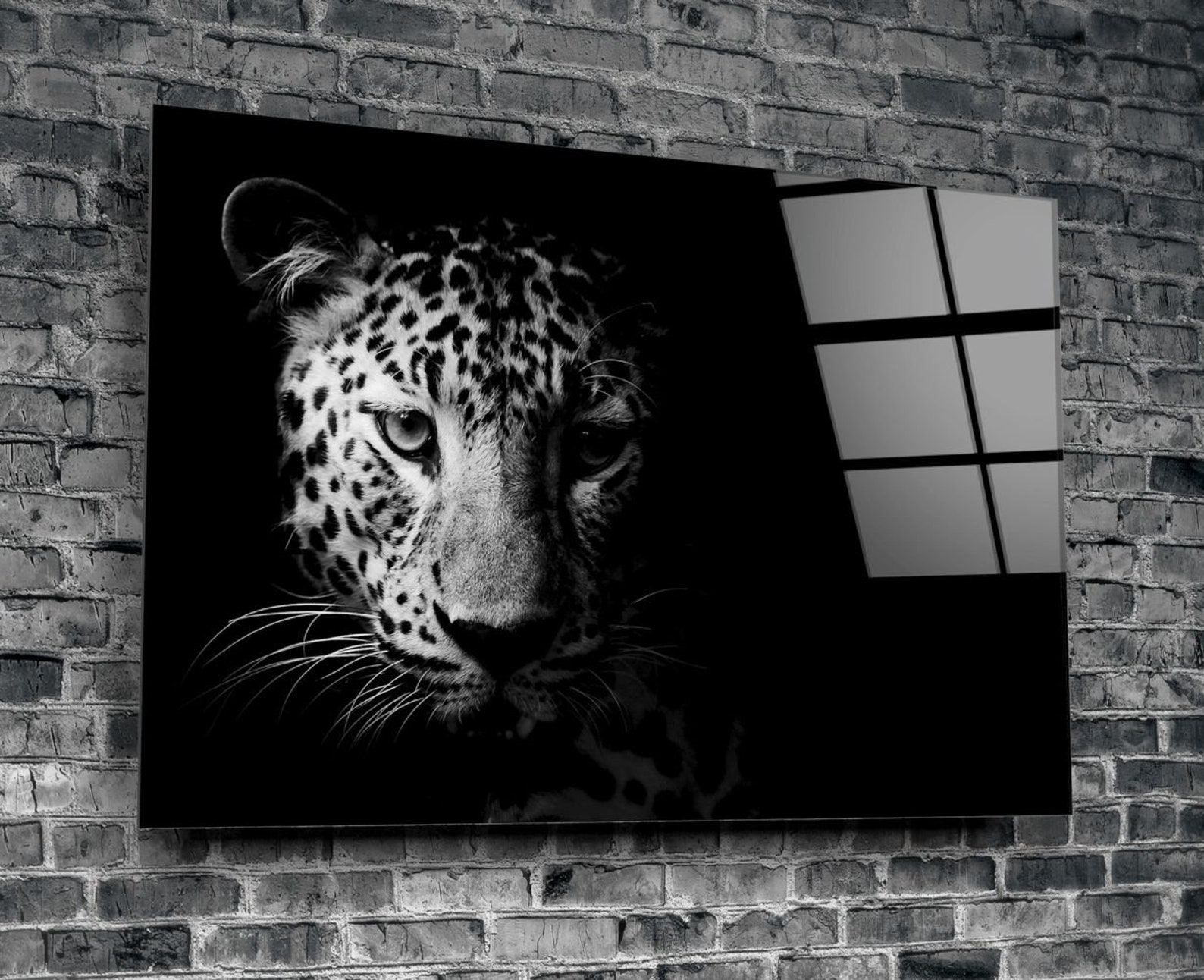 Leopard Tempered Glass Printing Wall Art Natural And Vivid Etsy