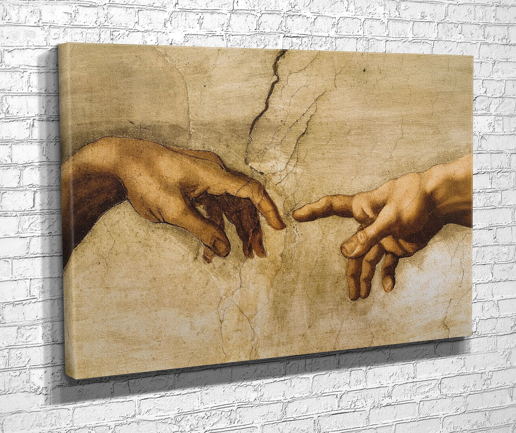 Materiales Lienzos La creación de Adán por Miguel Ángel famoso arte pinturas en la pared arte carteles e impresiones mano a mano arte cuadros 20 x 40 cm sin marco Materiales Lienzos La creación de Adán por Miguel Ángel famoso arte pinturas en la pared arte carteles e impresiones mano a mano arte cuadros 20 x 40 cm sin marco