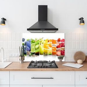 Gift Kitchen Decor-Fruits Backsplash-Chopping Board-Tempered Glass Backsplash -Kitchen Wall Decor-Kitchen Decor Gift-Handmade Gifts
