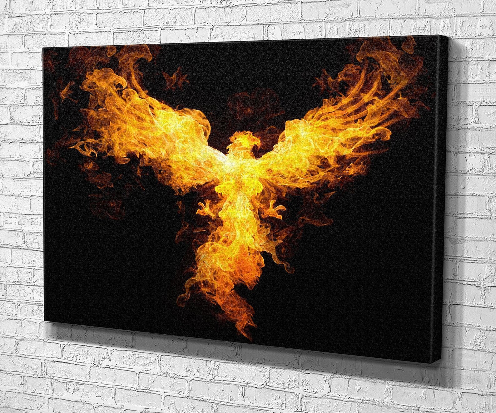 Phoenix Print on Canvas Floating Frame Option Modern Wall Etsy UK