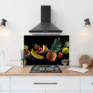 Gift Kitchen Decor-Fruits Backsplash-Chopping Board-Tempered Glass Backsplash -Kitchen Wall Decor-Kitchen Decor Gift-Handmade Gifts