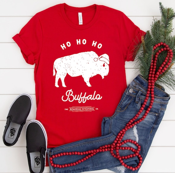 Wyoming Buffalo Shirt  |  Funny Buffalo Shirt  |  Bison Shirt  |  Holiday Armadillo  |  Holiday Tee  |  Matching Family Holiday  |  Ho Ho Ho