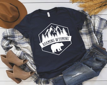 Roaming Wyoming Shirt  |  Wyoming Shirt  |  Yellowstone Shirt  |  Black Bear T-Shirt|  Buffalo Bison  |  Wanderlust  |  Roam Free
