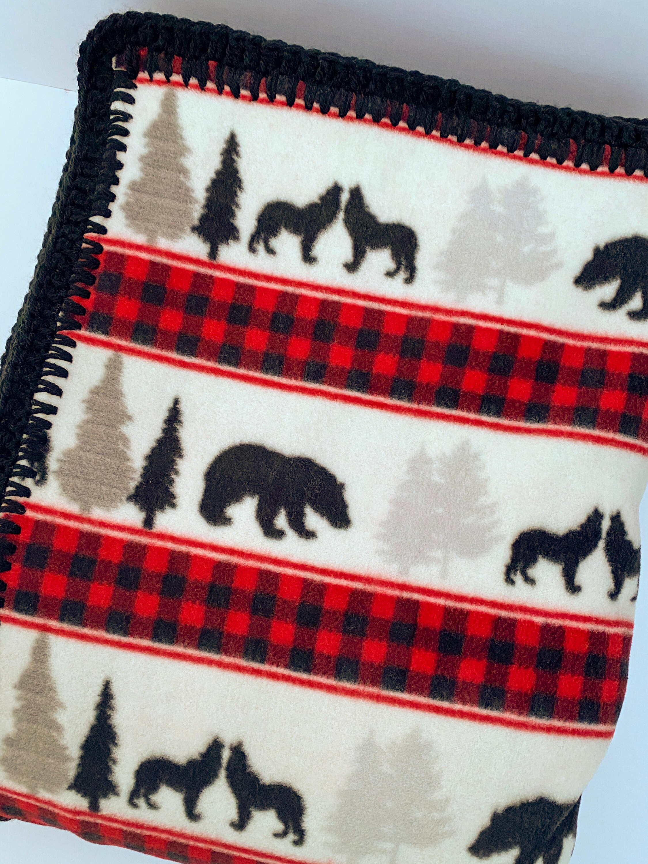 BUFFALO PLAID ANIMAL Throw Blanket Etsy