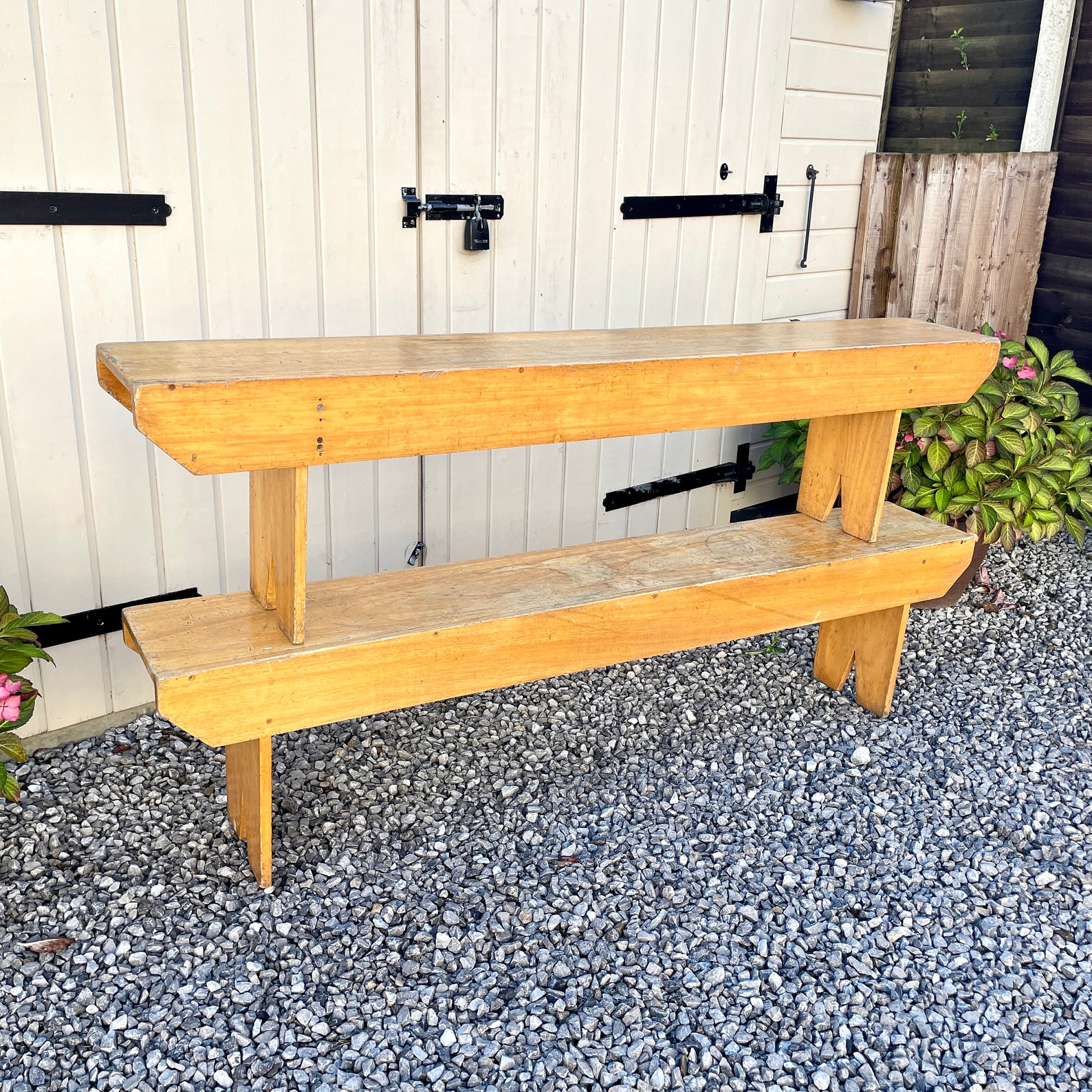 Vintage School Bench Pitch Pine Bench Vintage Pine Bench Etsy UK