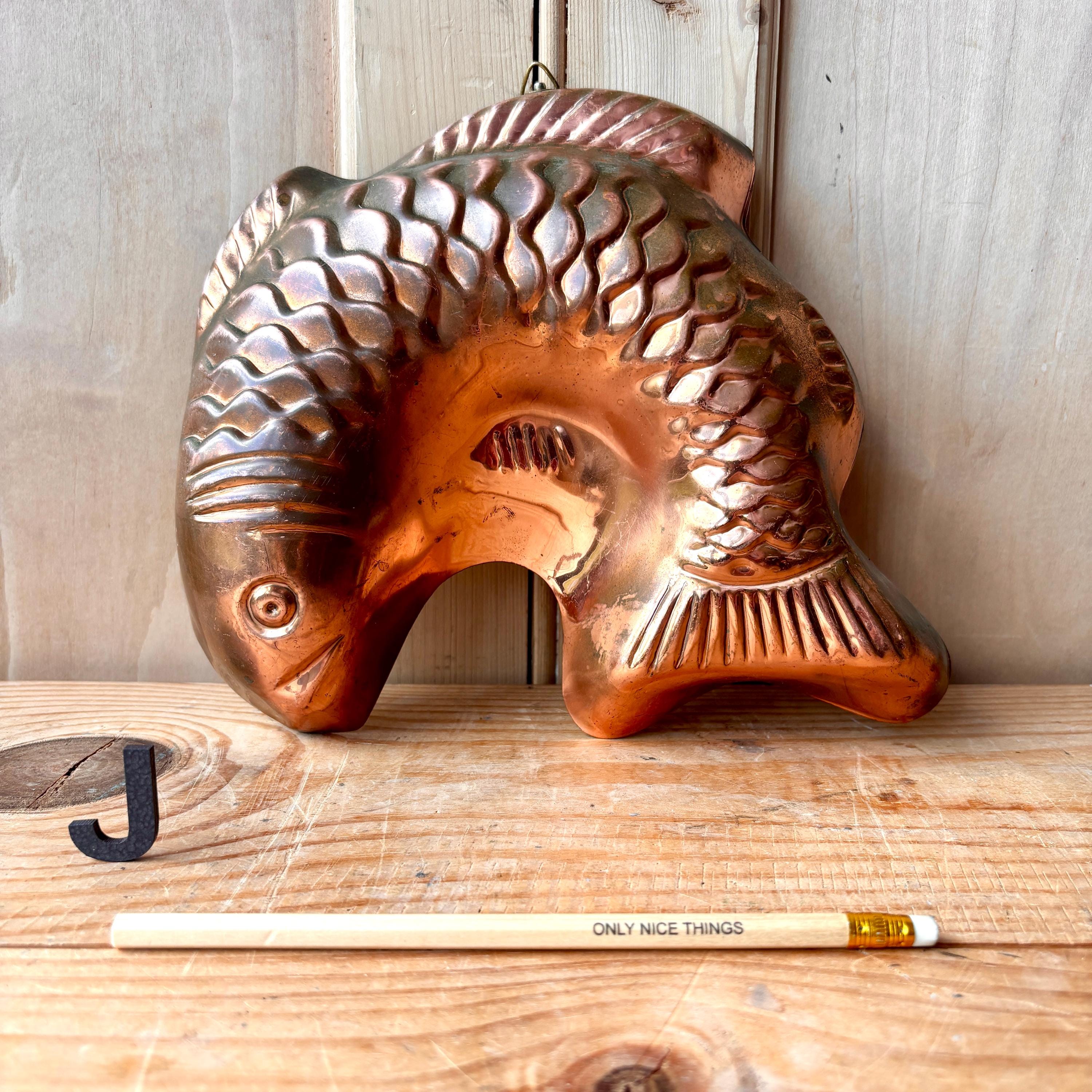 Vintage Copper Fish Molds | French Copper Molds | Terrine Molds