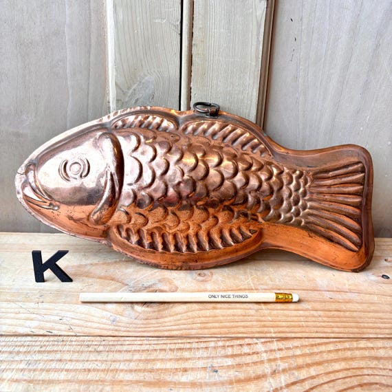 Vintage Copper Fish Molds | French Copper Molds | Terrine Molds