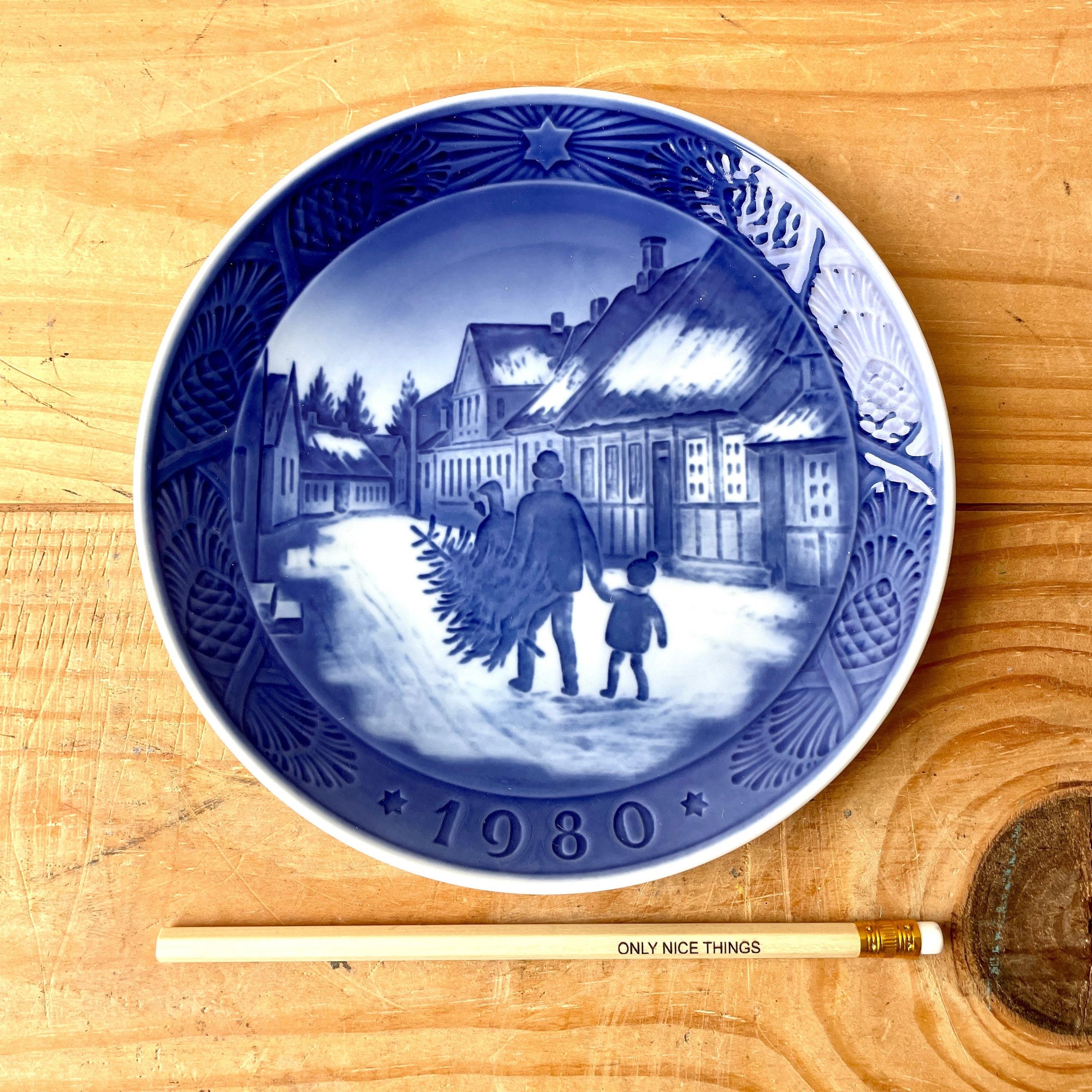 Royal Copenhagen Christmas Plates, Cobalt Blue Porcelain 7