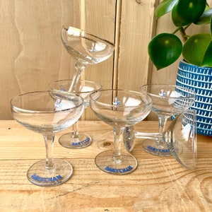 Vintage Time Worn 1950s Babycham Glasses, Distressed Babycham glasses