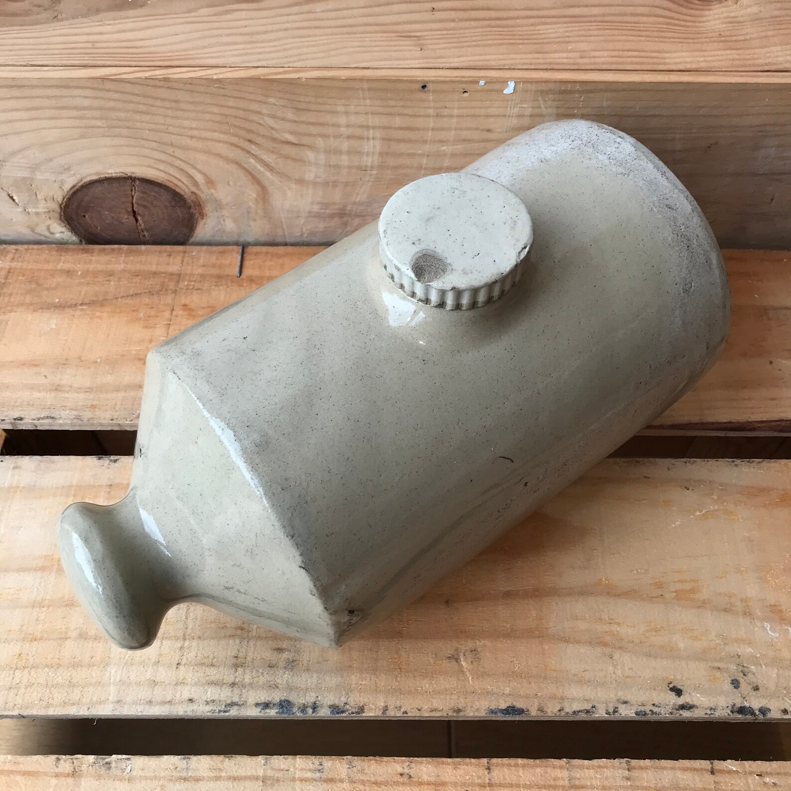 Vintage stone hot water bottle antique stoneware hot water Etsy