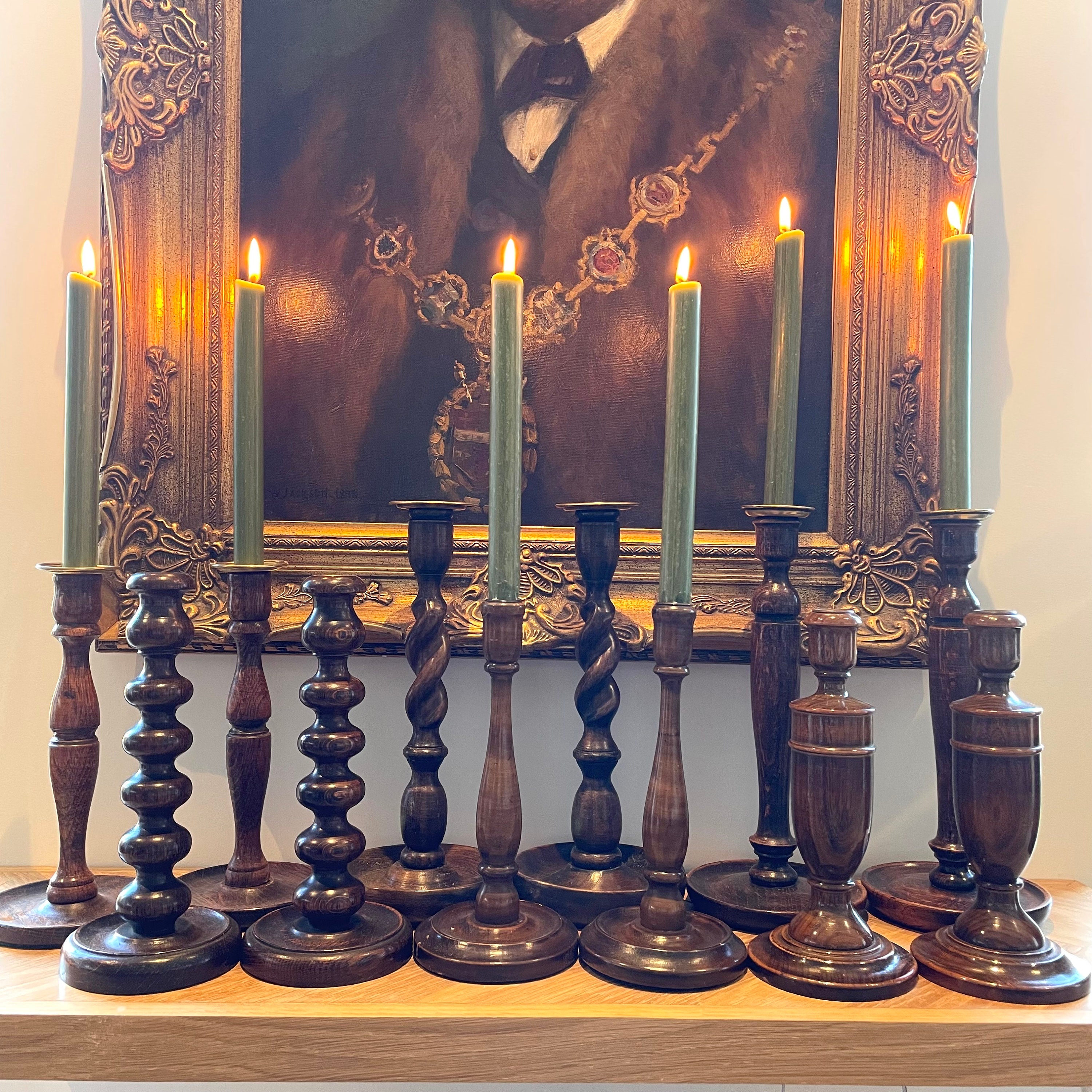 Wooden Candlesticks 