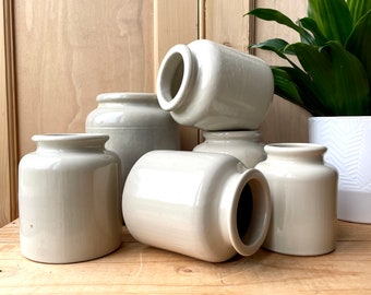 Vintage French Stoneware Bottles, Salt Glazed Pots, Glazed earthenware pot, Earthenware Bottle