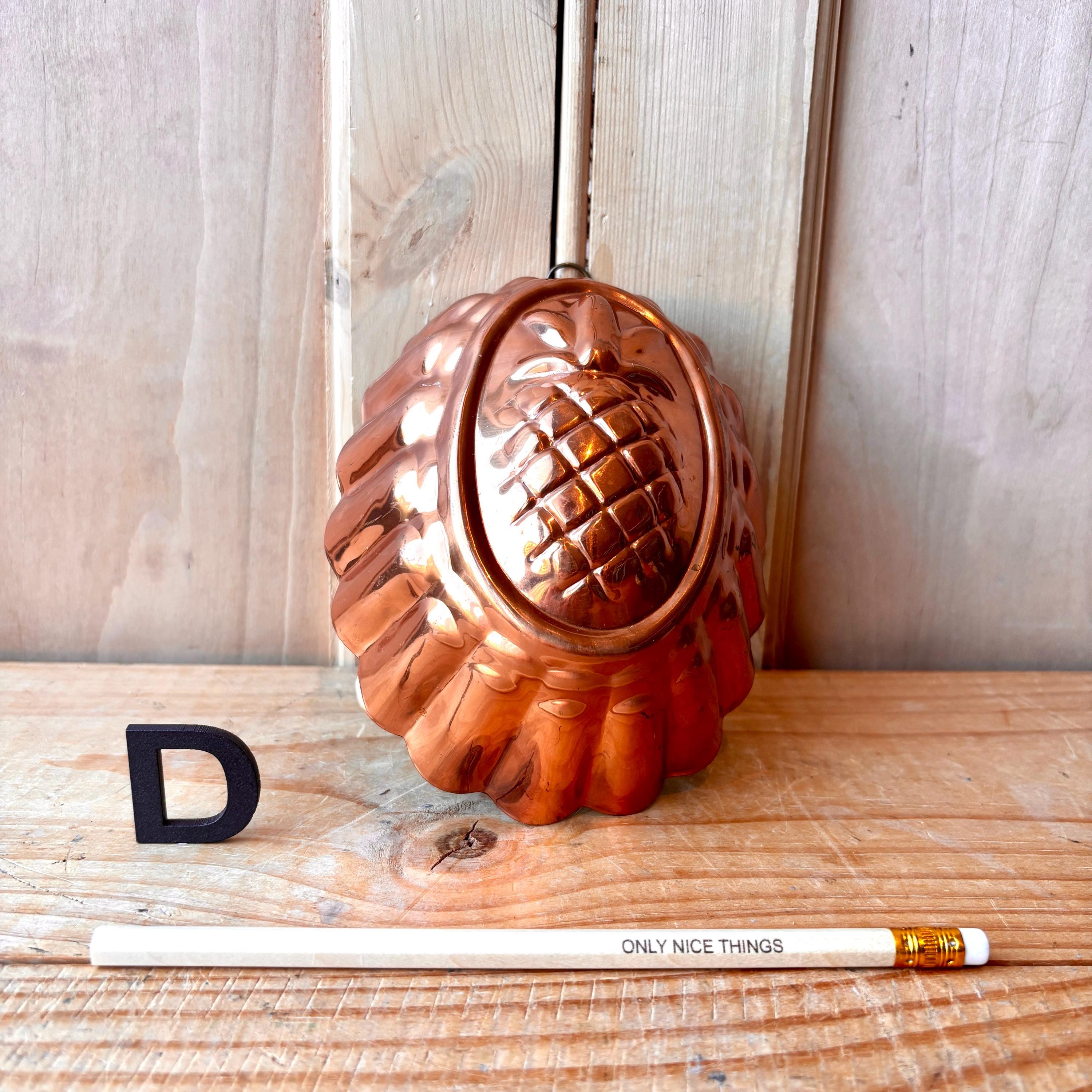 Vintage Copper Molds, Fruit Bowl, Blancmange Pudding Mold, Kitchen