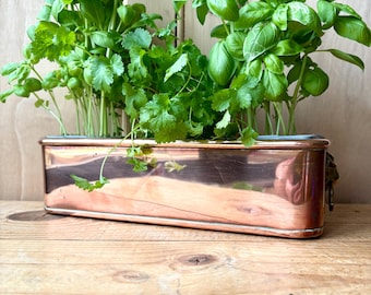 Vintage Copper Trough Planter | Brass & Copper trough | Kitchen Decor