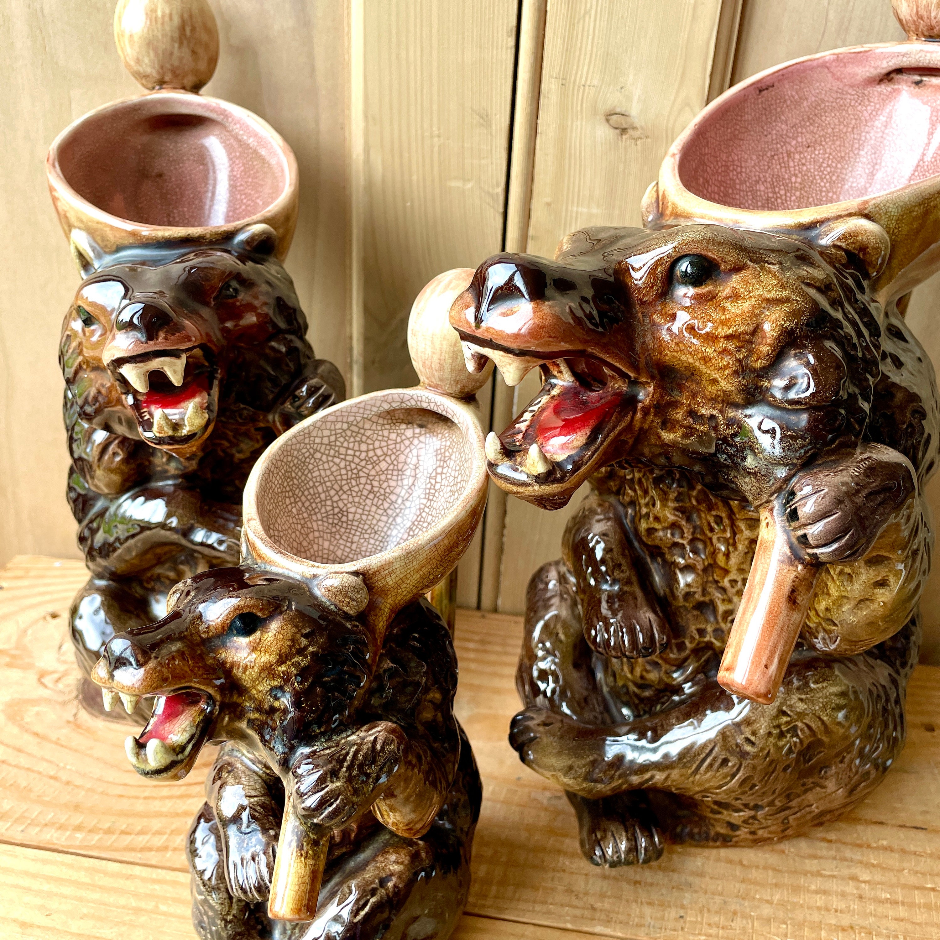 ヴィンテージドール magic bottle bear Vintage Art Deco Hazel Atlas Polar Bear Barware | Cocktail Shakers