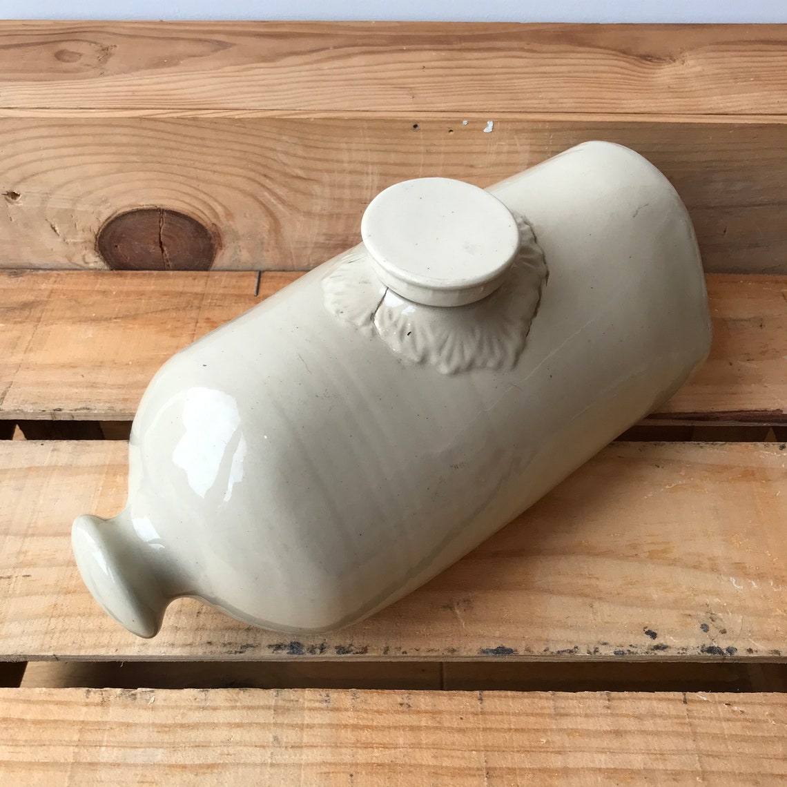 Vintage stone hot water bottle antique stoneware hot water Etsy