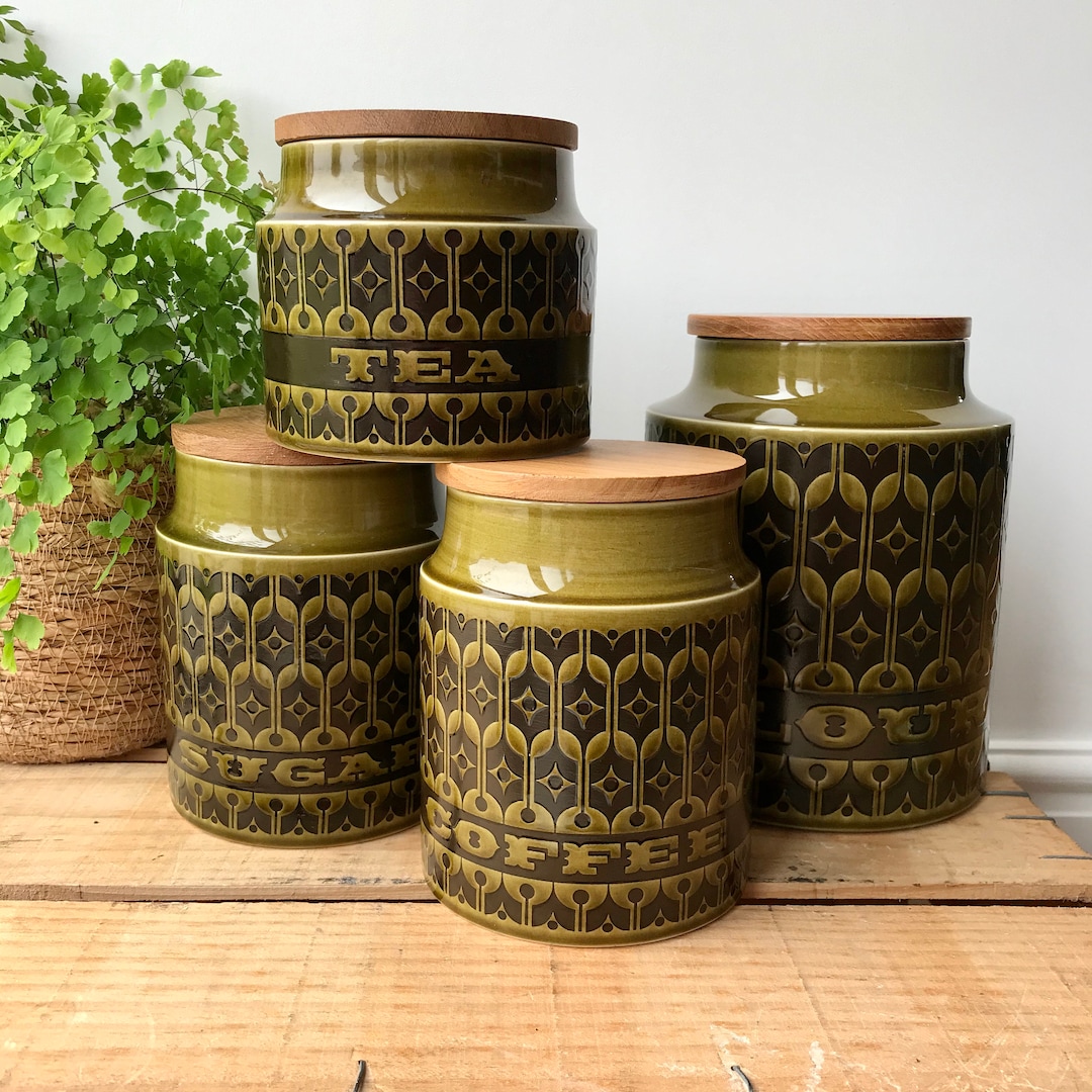 Green Hornsea Heirloom Storage Jars | Hornsea Cannisters