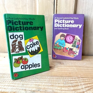 Vintage Early Ladybird Books, Picture Dictionary, &quot;Key Words Series&quot; sold as a set, collectable books, childrens books,