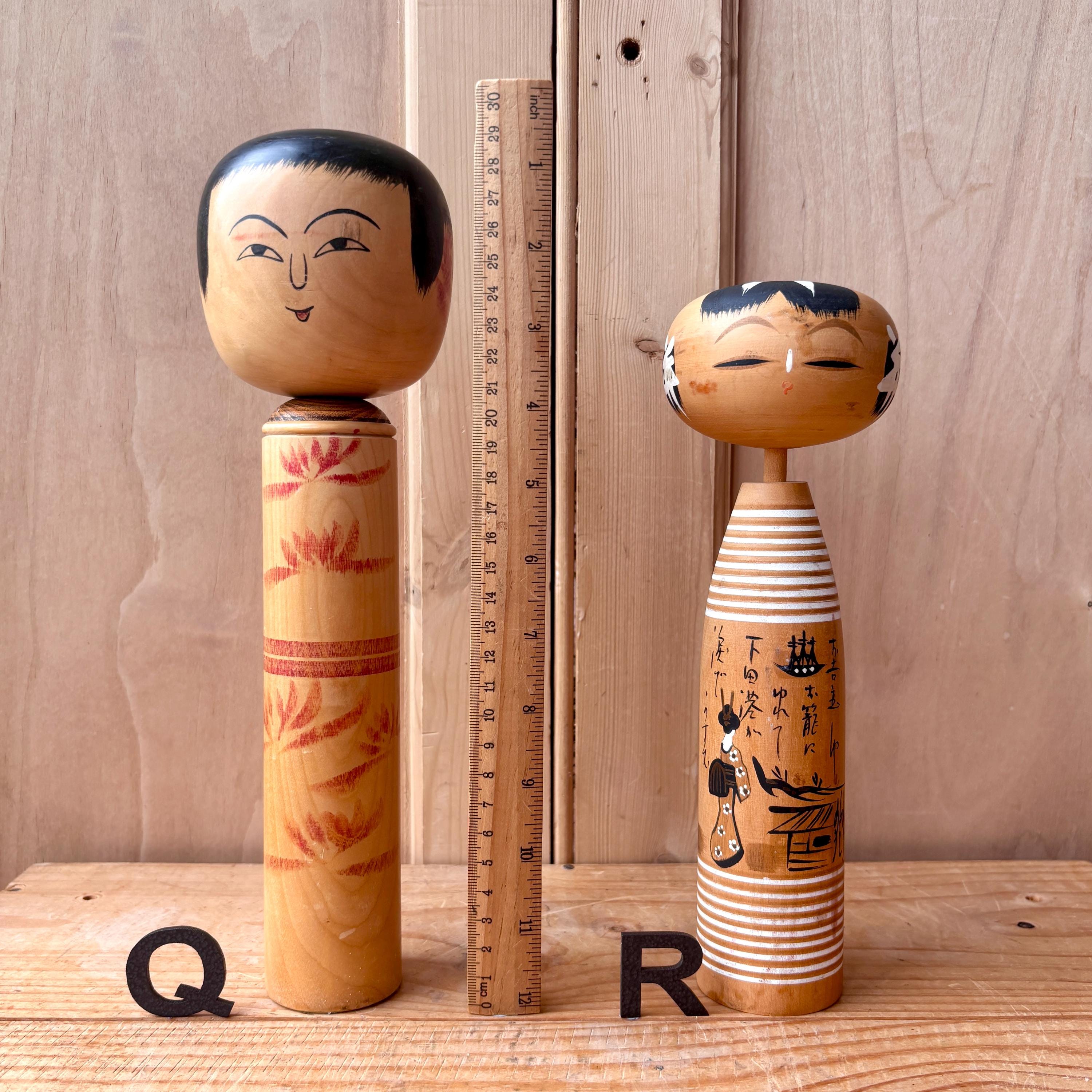 ヴィンテージの日本のこけし人形｜日本の木製こけし人形｜オリジナルの
