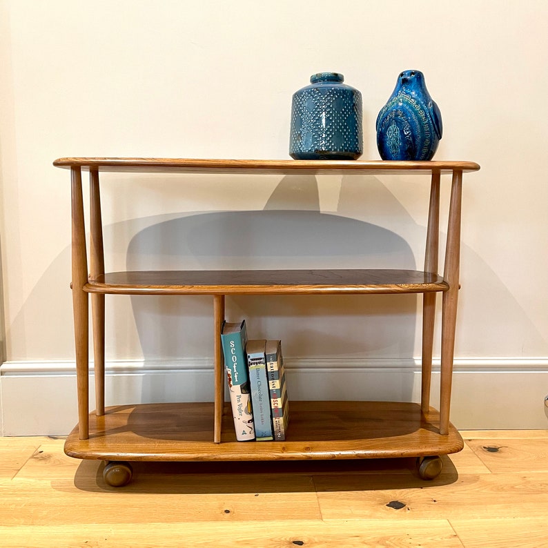 Ercol Trolley Bookcase Baby Giraffe Room Divider Library Etsy Canada