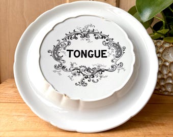 Antique Butchers Tongue Platter | Vintage Shop Counter Platter | Vintage Kitchen