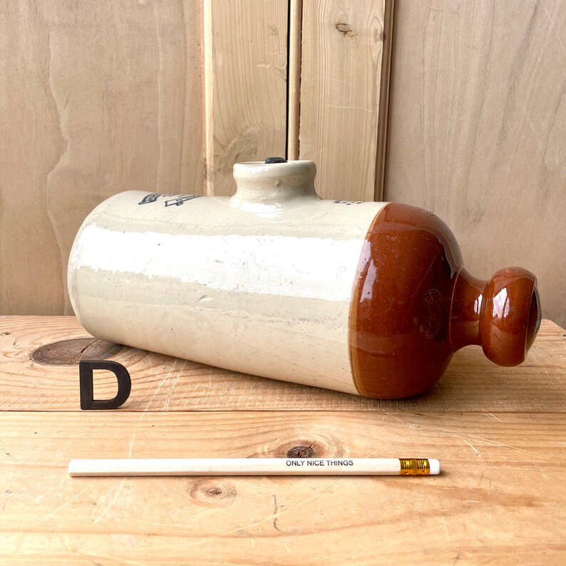 Vintage Stone Hot Water Bottle Antique Stoneware Hot Water Etsy