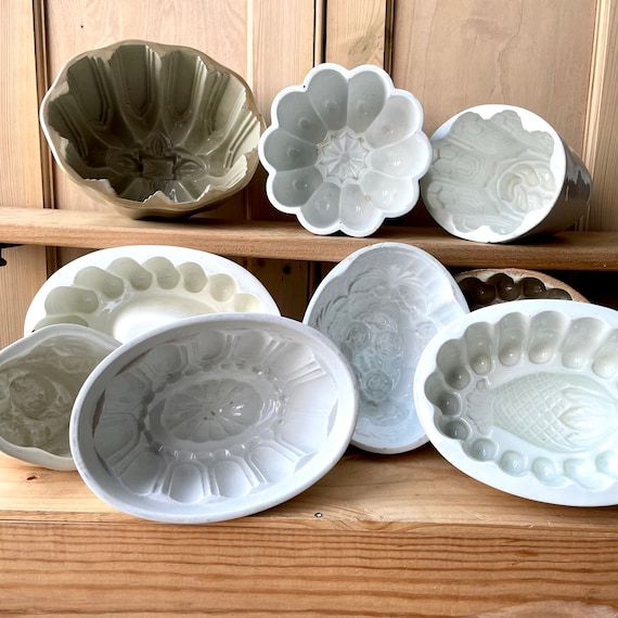 Antique Jelly Pudding Molds | Blancmange Pudding Mold | Kitchen