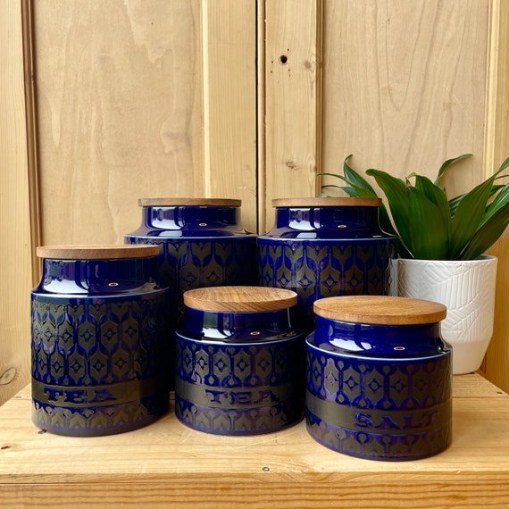 Hornsea Midnight Blue Heirloom Storage Jars | Hornsea Cannisters Hornsea Midnight Blue Heirloom Storage Jars | Hornsea Cannisters