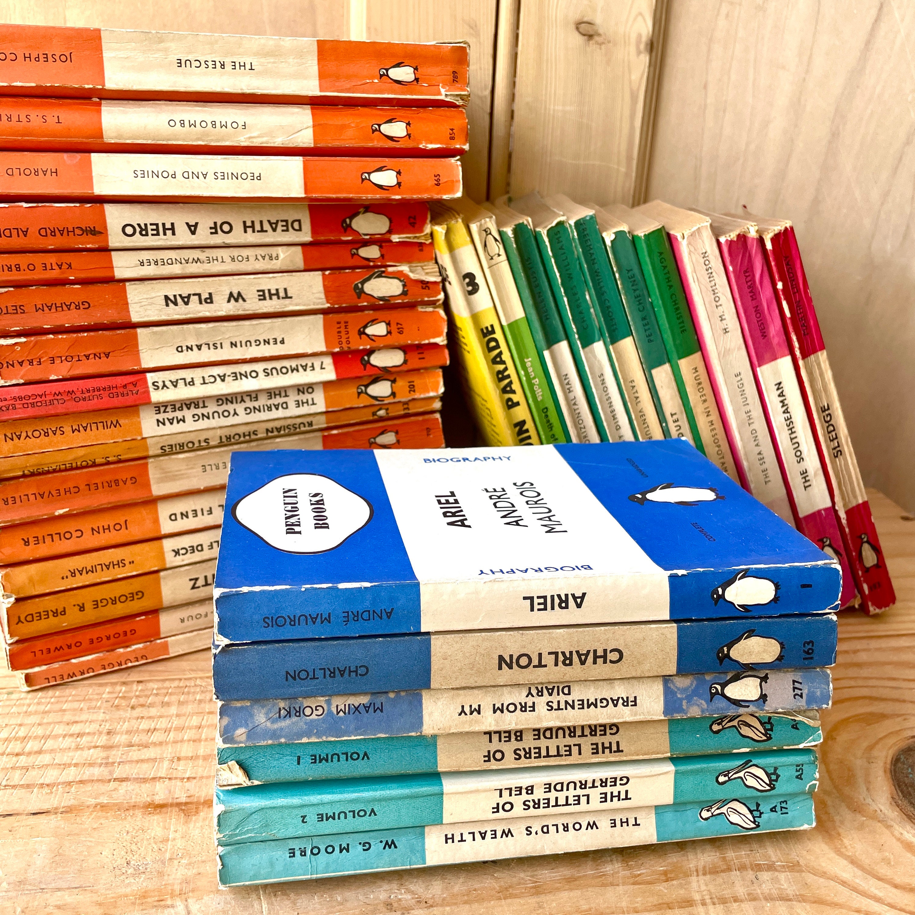 Classic Penguin Book, Penguin Paperback, Shelfie, Rainbow