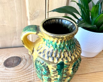 West German Bay Keramik 258-20 Vase | Fat Lava Vase | West German