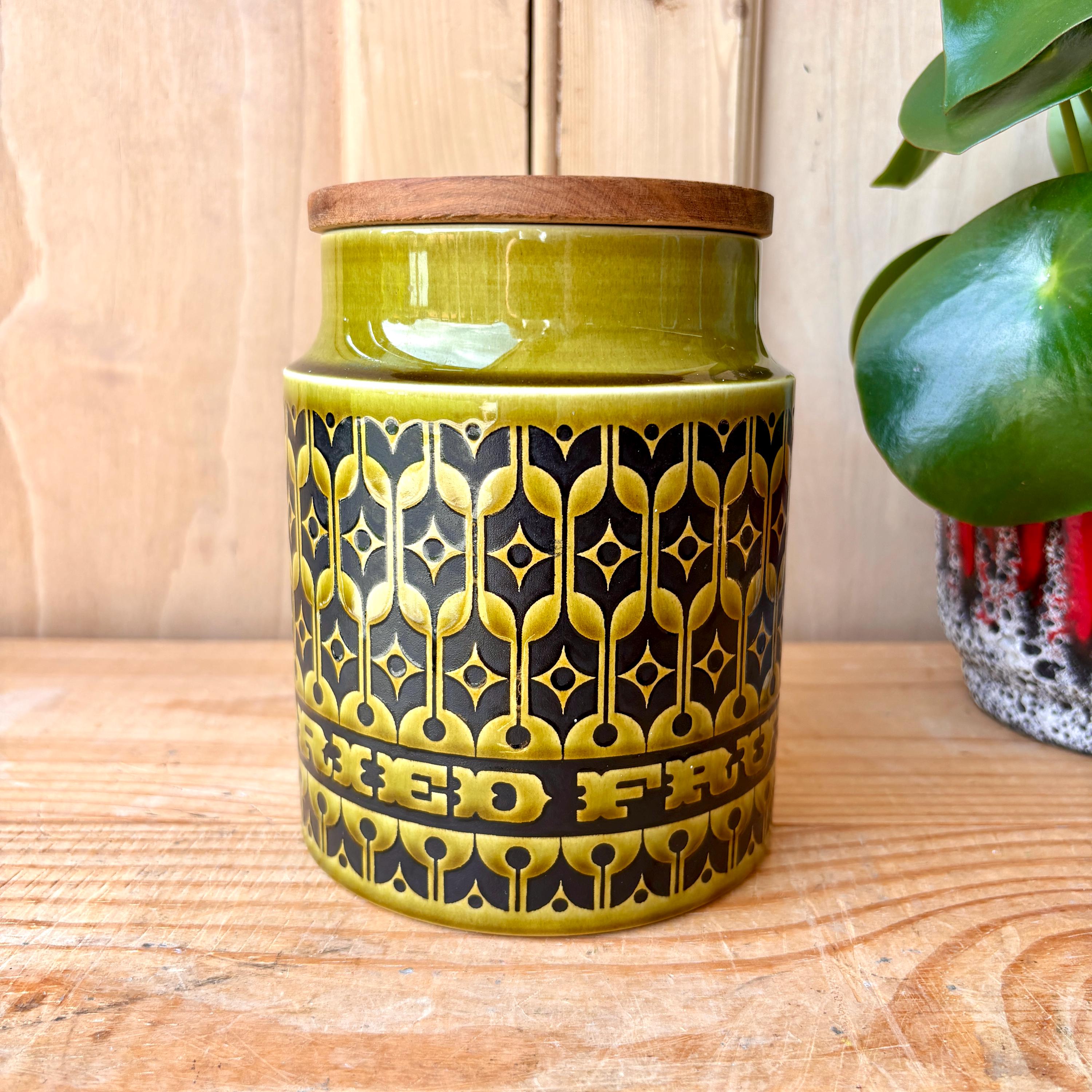 HORNSEA HEIRLOOM キャニスター Green Hornsea Heirloom Storage Jars, Hornsea Cannisters