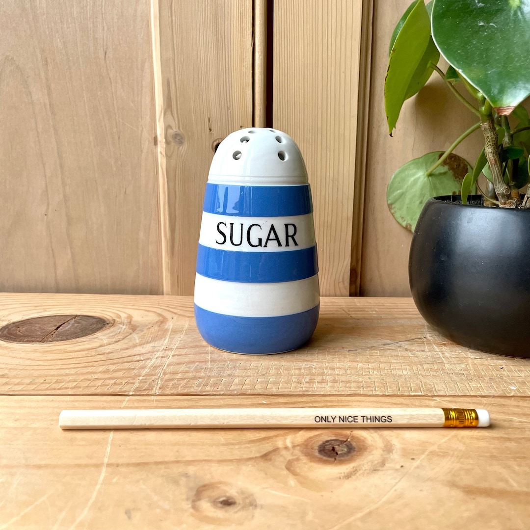 aseir custom sky blue cream ghk-cu shipping europe Vintage TG Green and White Cornishware | Vintage Sugar Shaker | TG Green Sugar Sifter Skin Health