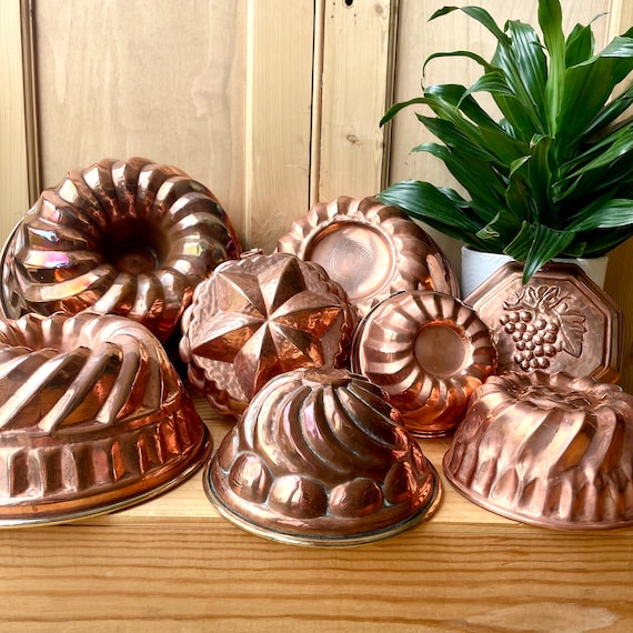 Vintage Copper Molds | Copper Blancmange Molds | Antique Copper
