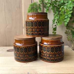 3pc Hornsea Heirloom Storage Jar set, Hornsea Cannisters, Kitchen Storage, Sustainable Storage