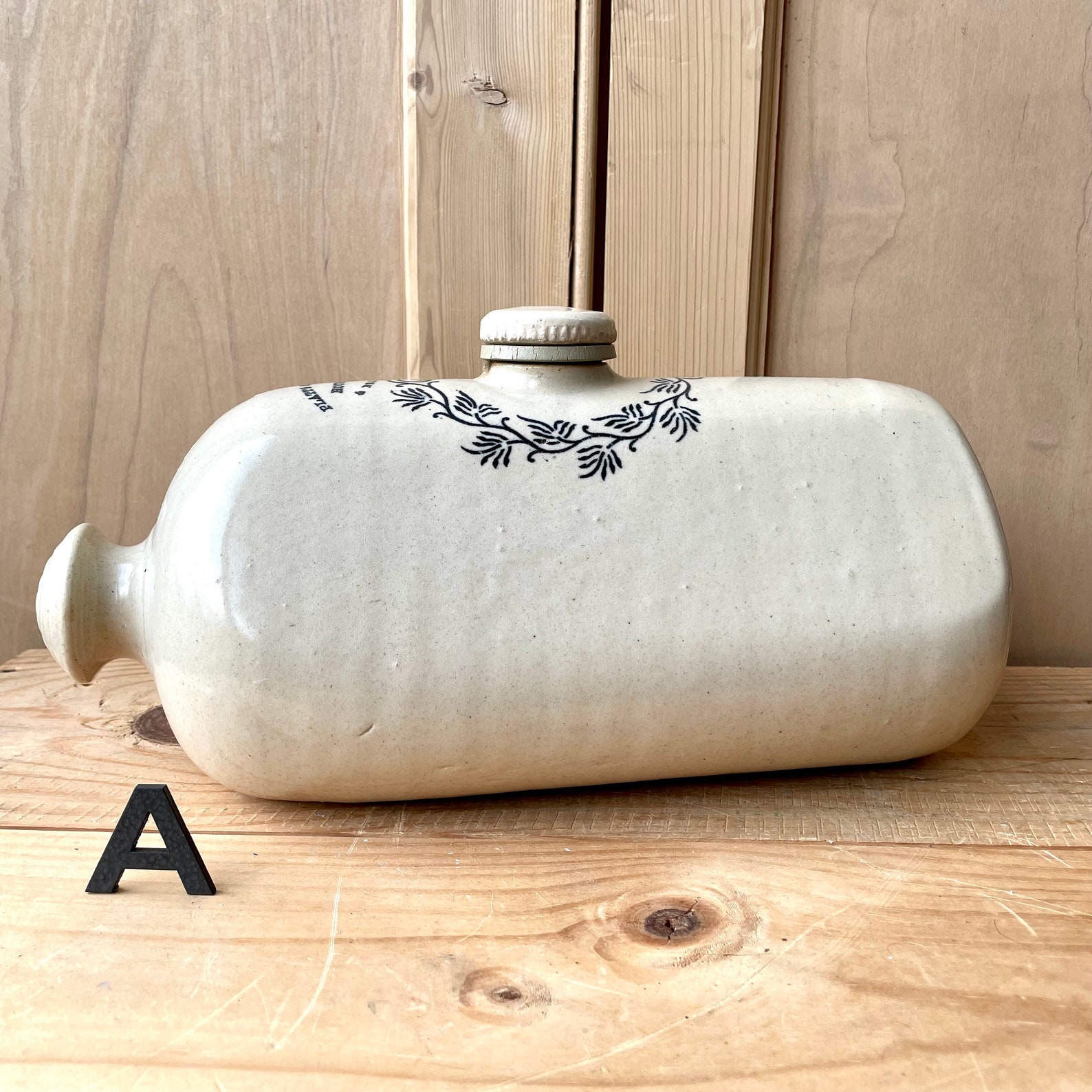 Vintage Stone Hot Water Bottle Antique Stoneware Hot Water Etsy