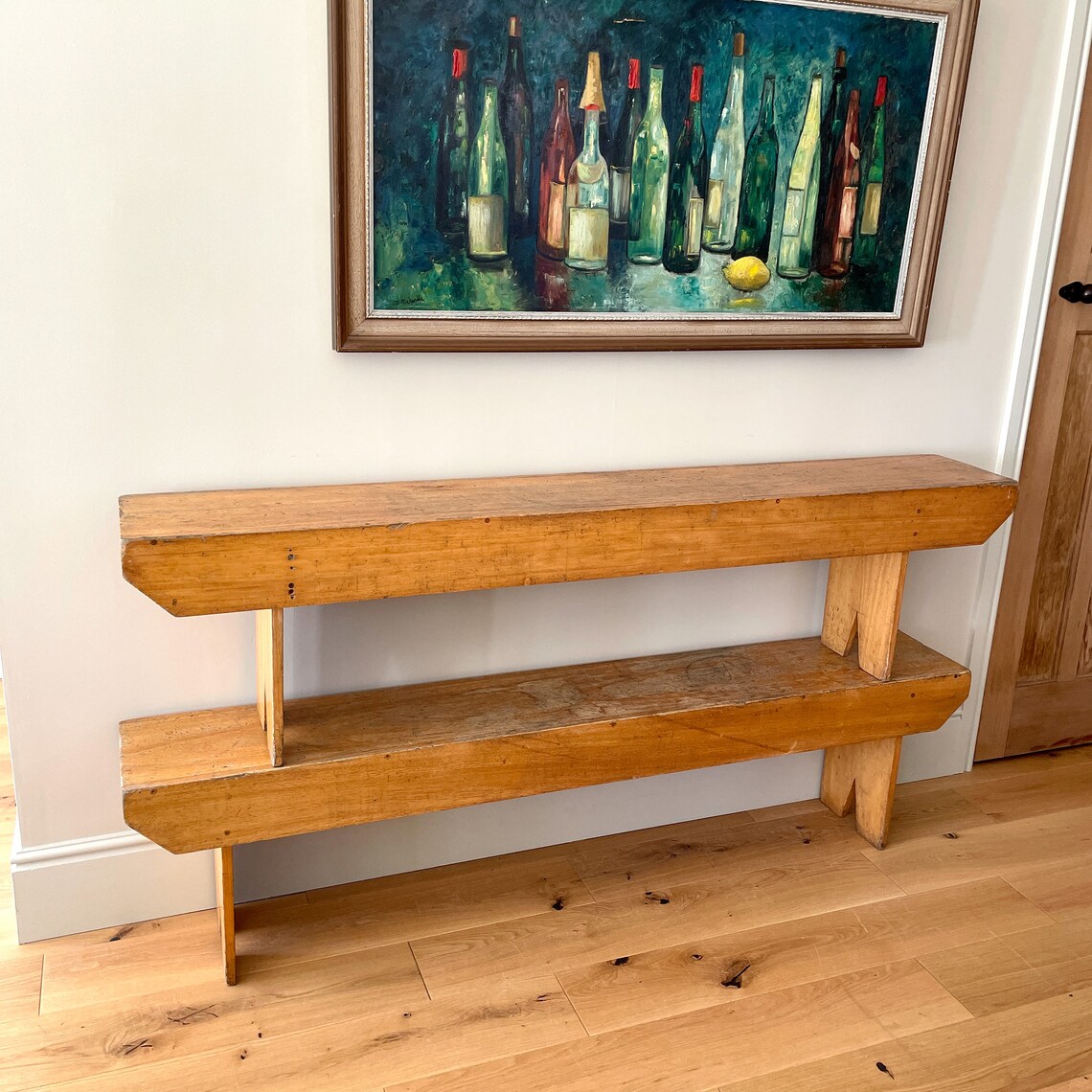 Vintage School Bench Pitch Pine Bench Vintage Pine Bench Etsy UK