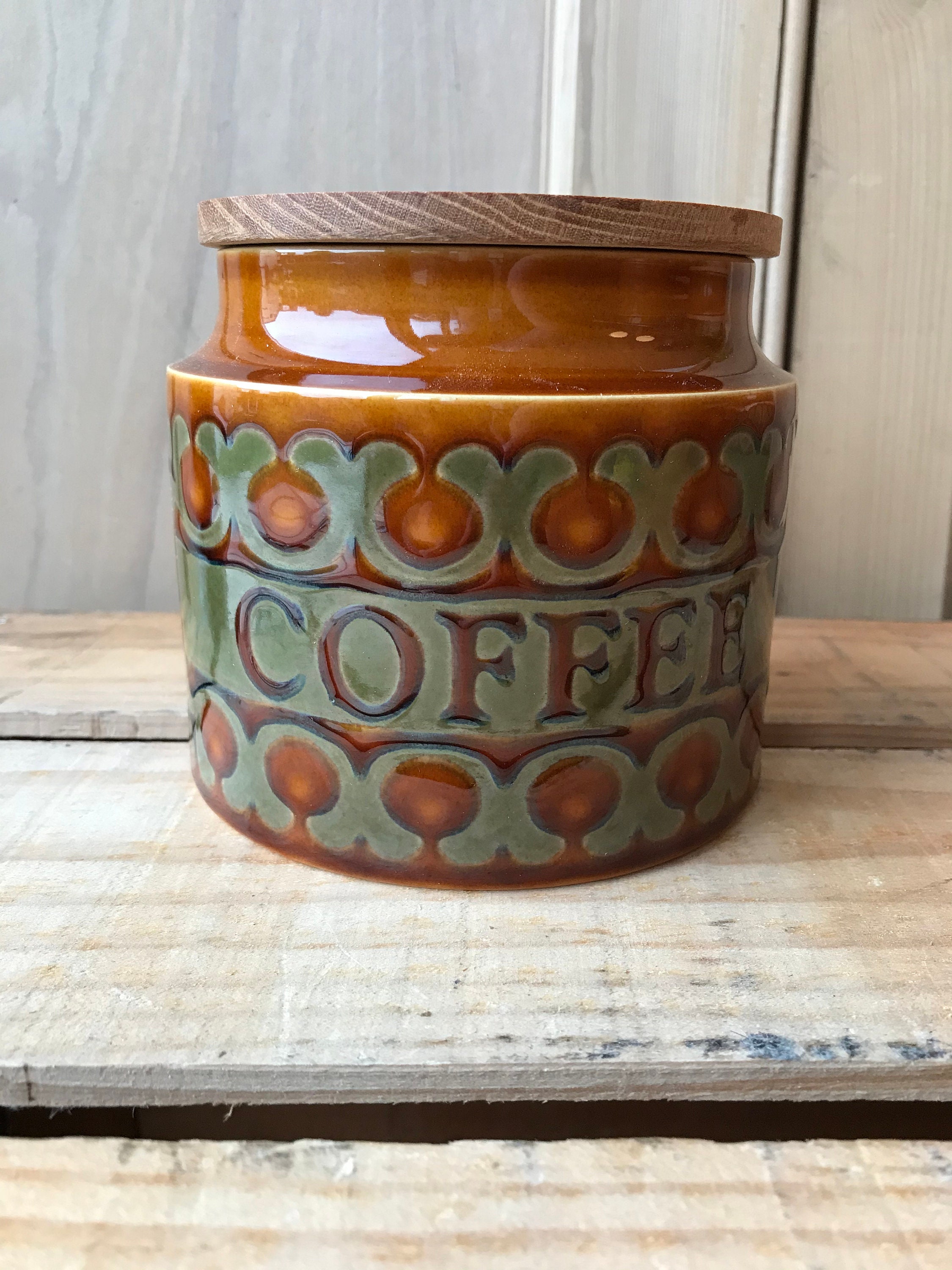 HORNSEA BRONTE SOLT&PEPPER入れ Vintage Hornsea Pottery Bronte Storage Jars | 1970s Retro