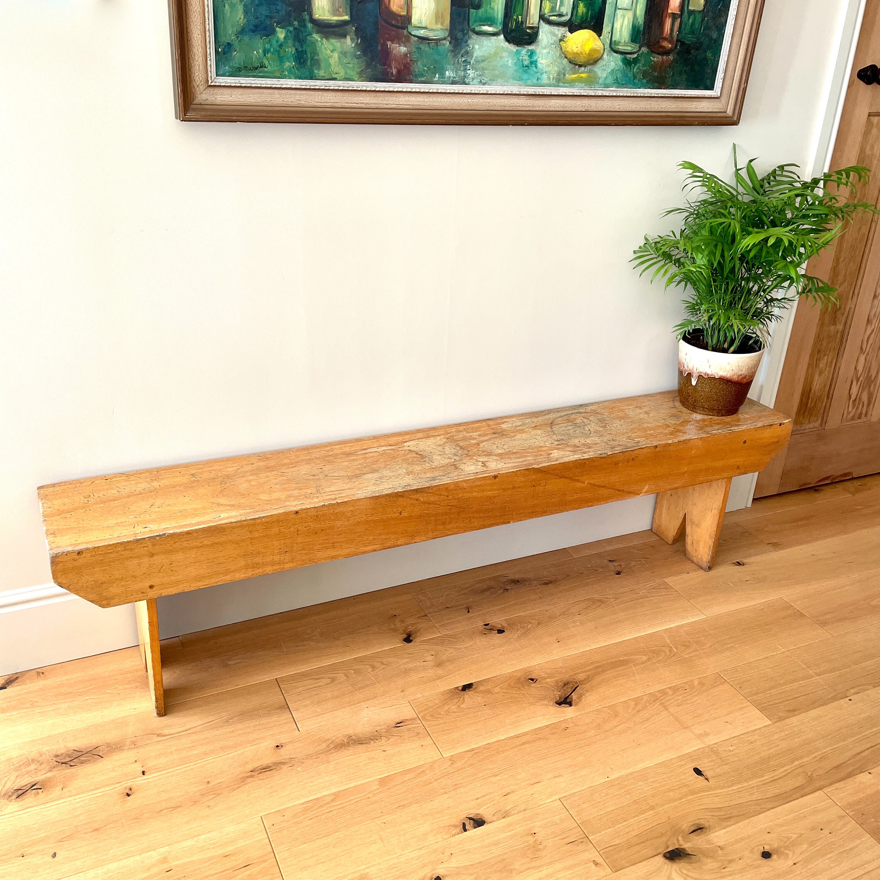 Vintage School Bench Pitch Pine Bench Vintage Pine Bench Etsy UK