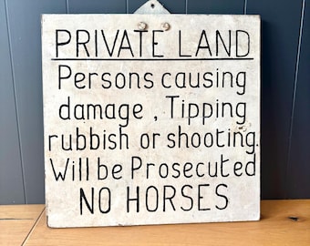 Original Vintage Handmade Sign | Scratch Made Farm Sign | Hand Painted Sign on Board