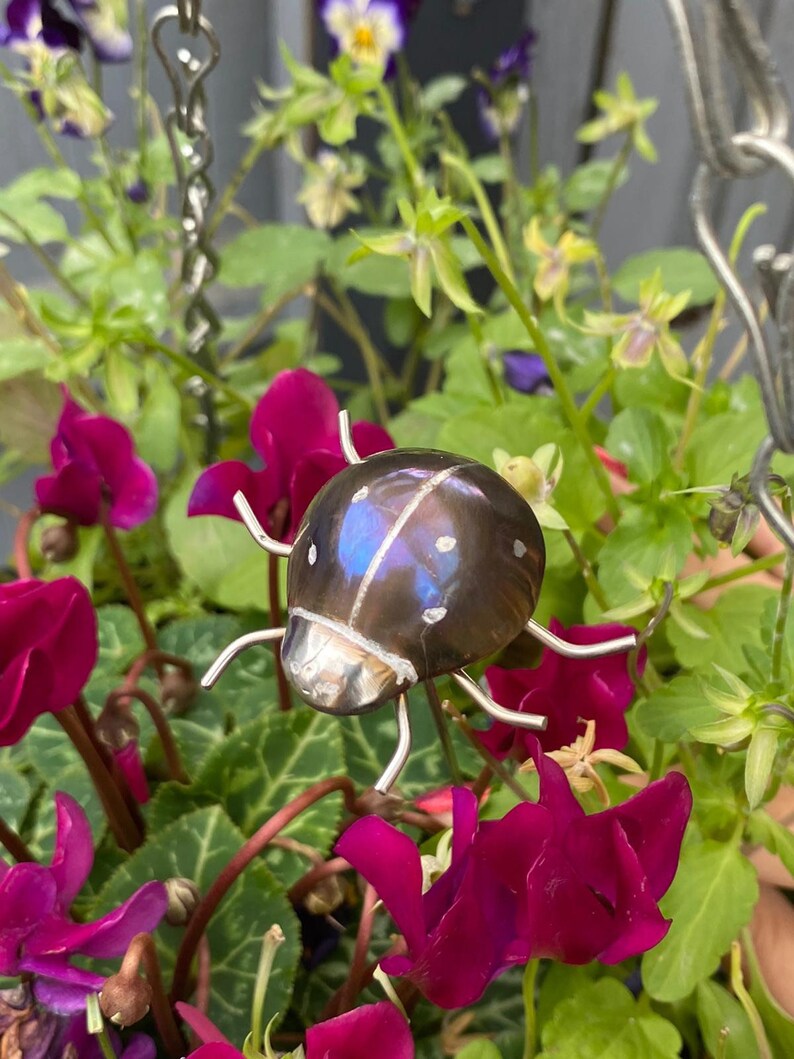 Handmade stainless steel ladybird. image 1