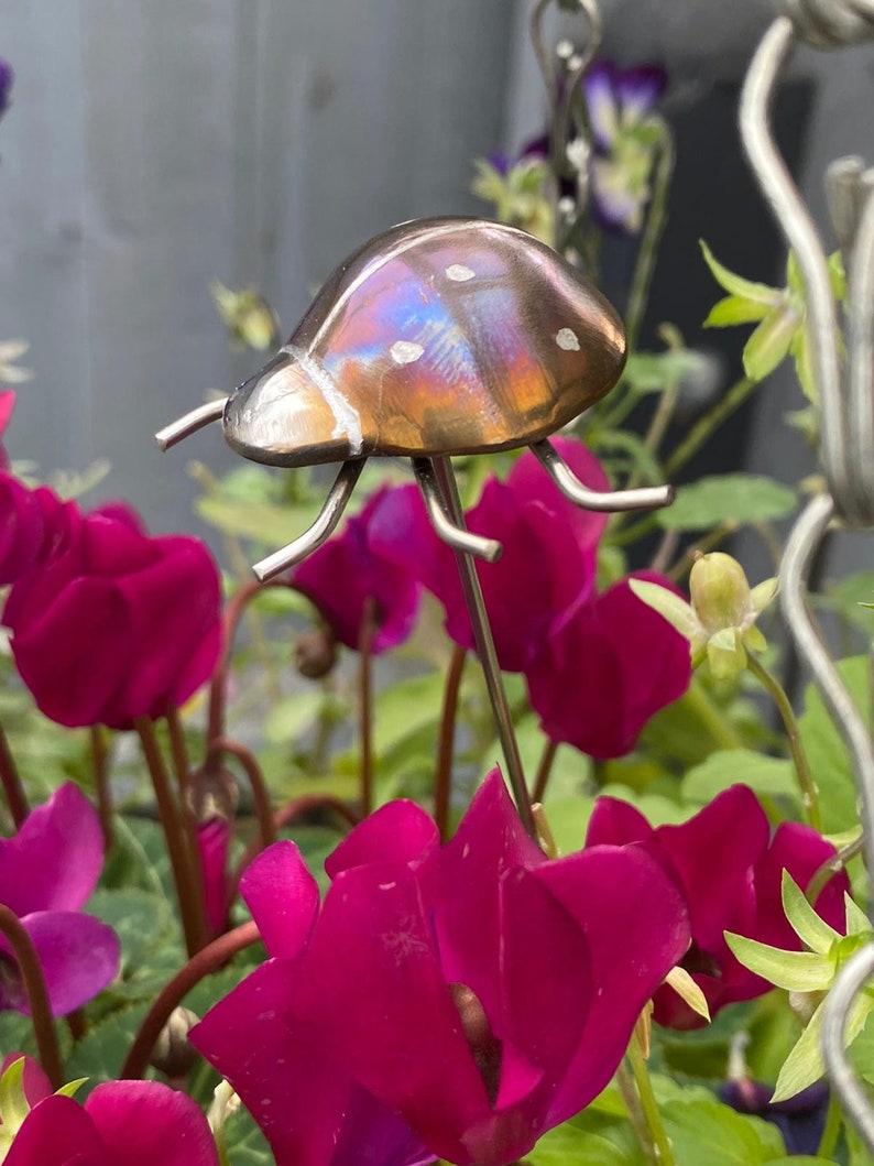 Handmade stainless steel ladybird. image 2