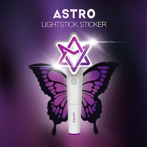 Autocollants papillons Kpop pour bâtons lumineux - ASTRO