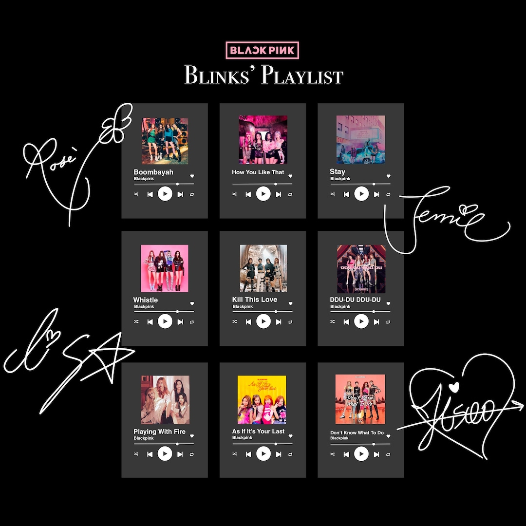 BLACKPINK Playlist Stickers (transparent) - Etsy