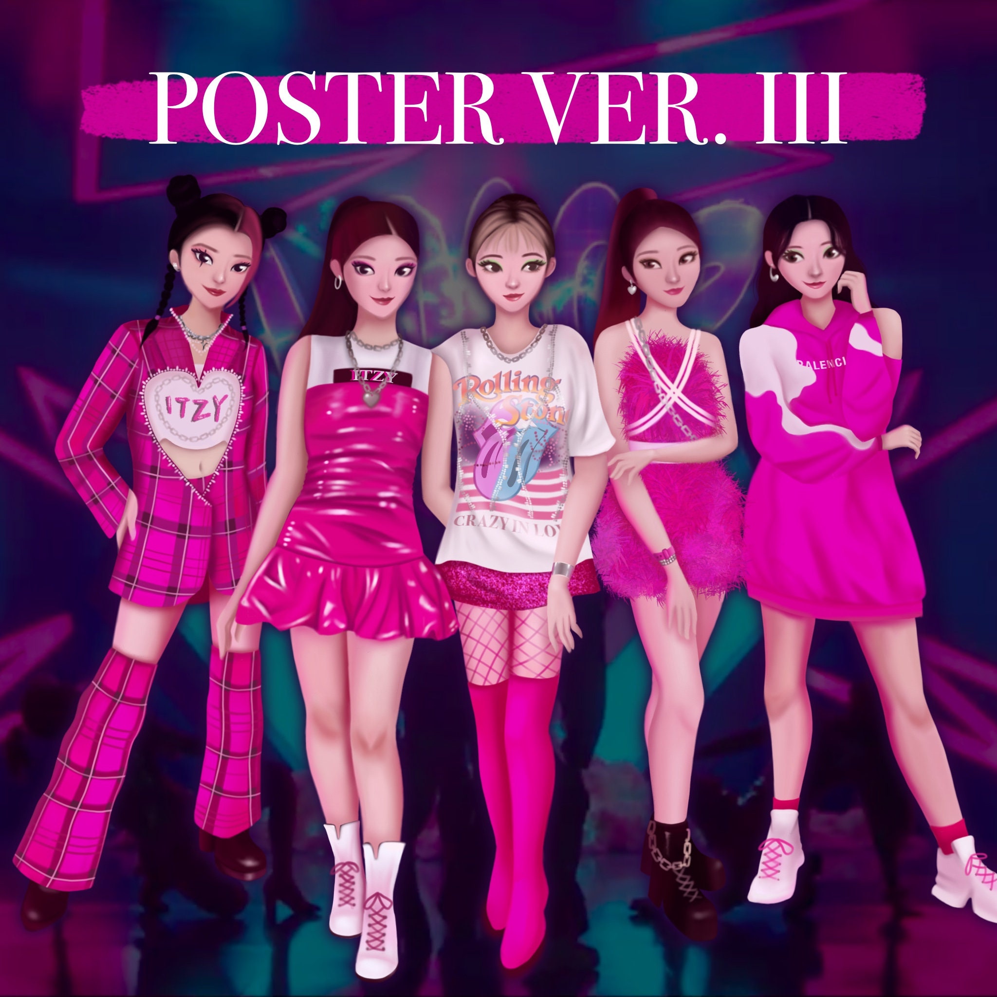 ITZY LOCO Stickers/posters - Etsy