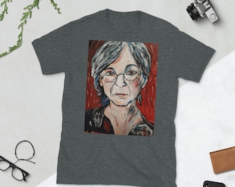T-shirt Anna Politkovskaya, Анна Политковская, vittima di Putin, giornalista, critica del regime di Putin, fucilata, impegnata, eroe, esempio di coraggio