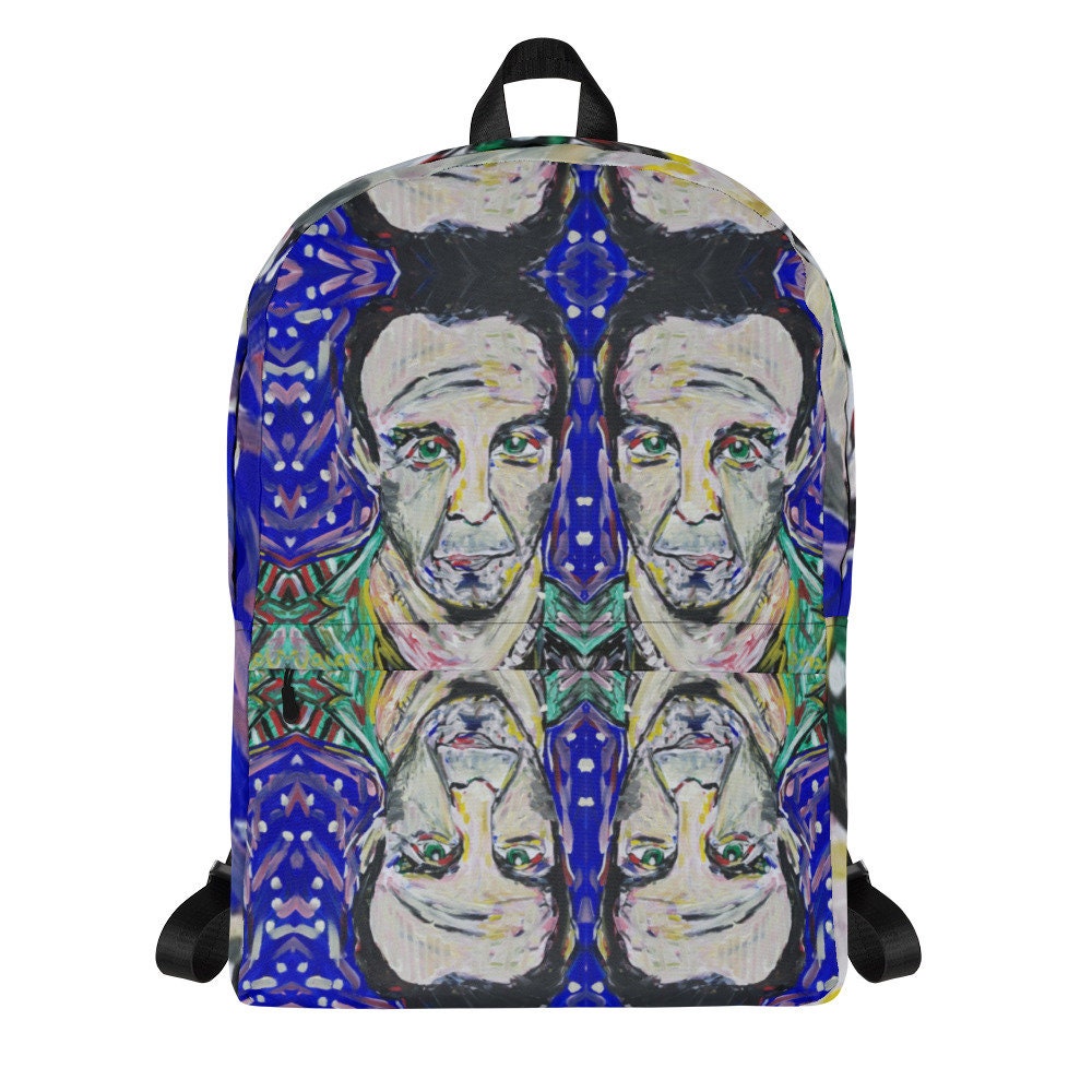 Backpack, Rammstein, Till Lindemann, Portrait, Fanartikel, Deutsche Welle,  Hard Rock, Fans, Reise Reise, Ohne Dich, Gemälde 