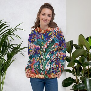 Unisexe, sweat à capuche, chardons annulaires, fleurs, Ukraine, décontracté, unisexe, Valeria Sivtsova, imprimé peinture, style cool, pour garçons, coloré