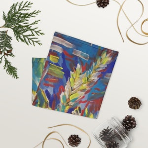 Multifunctional scarf, feathers, wheat, wheat field, Ukraine, Valeria, Sivtsova, expressionism, cap, original, artwork
