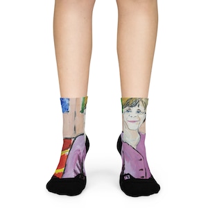 Ankle socks, socks, Angela Merkel, Chancellor, Mrs. Chancellor, politician, politician, Germany, Bundestag, fan article
