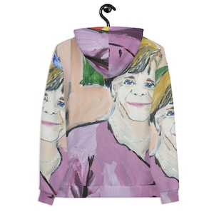 Unisex, hoodie, sweater, Angela, Merkel, Chancellor, Germany, 2021, Valeria Sivtsova, designer piece, painting print, casual